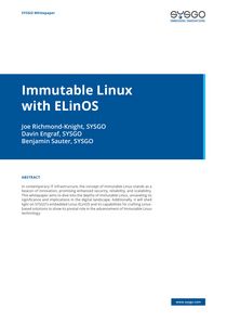Immutable Linux with ELinOS